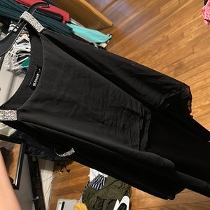Black Dress with cover up attached, Size 14